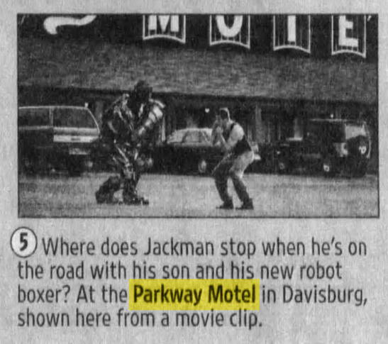 Parkway Motel - Parkway Was Used As Filing Location For Real Steel 2011 (newer photo)